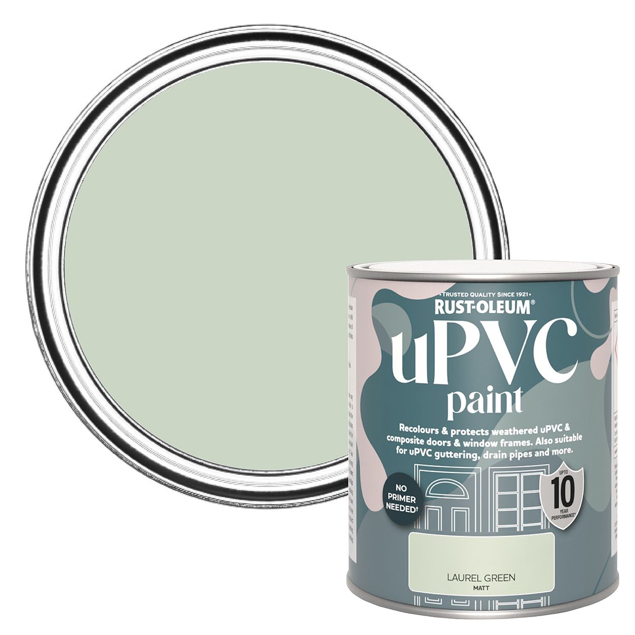 Rust-Oleum uPVC Paint Laurel Green Matt 750ml