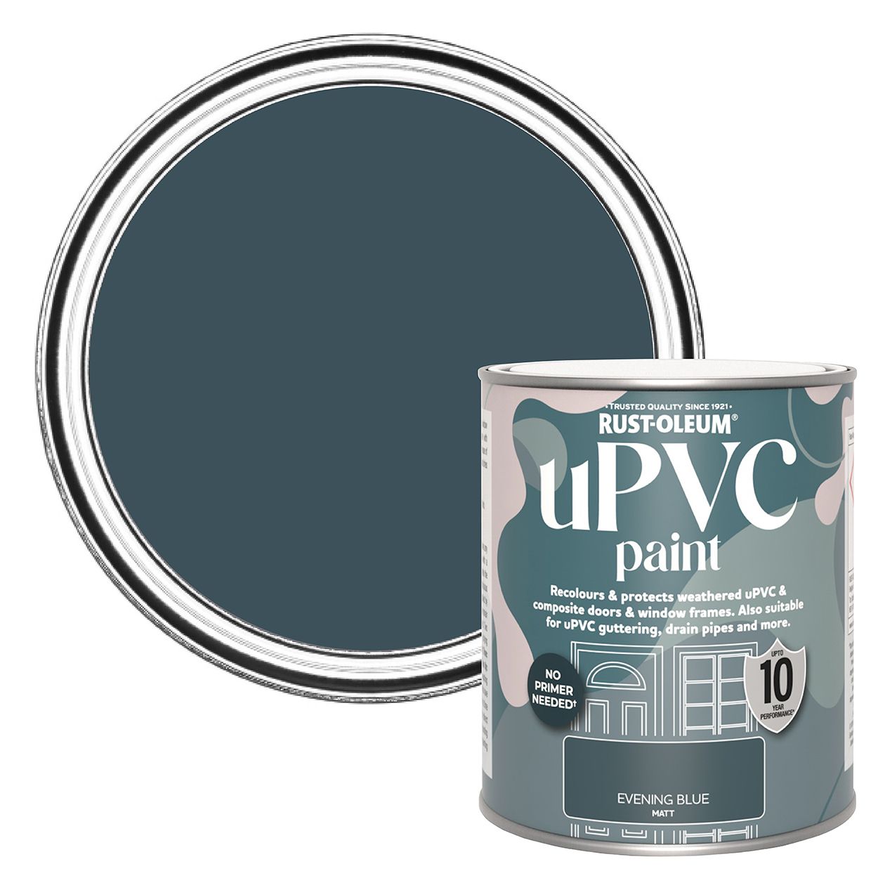 Rust-Oleum uPVC Paint Evening Blue Matt 750ml