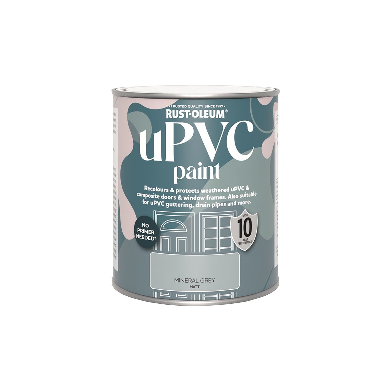 Rust-Oleum uPVC Paint Mineral Grey Matt 750ml