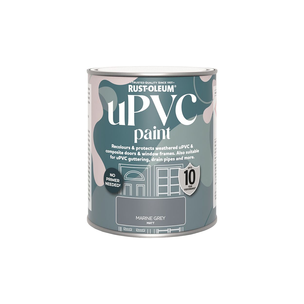 Rust-Oleum uPVC Paint Marine Grey Matt 750ml