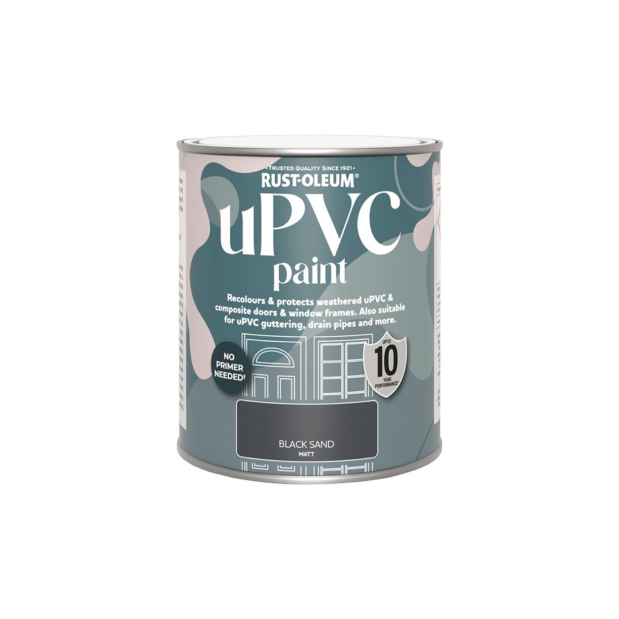 Rust-Oleum uPVC Paint Black Sand Matt 750ml