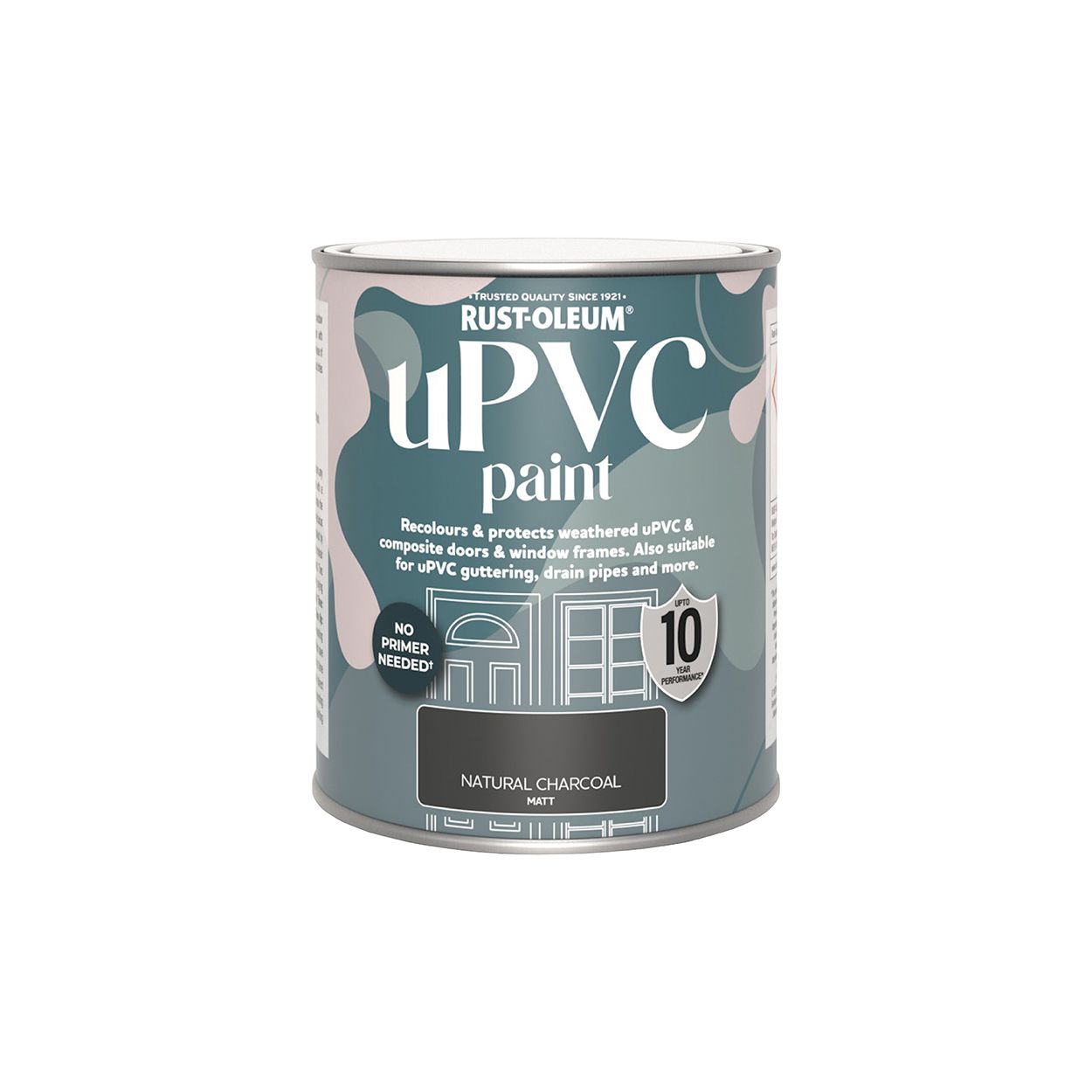 Rust-Oleum uPVC Paint Natural Charcoal Matt 750ml