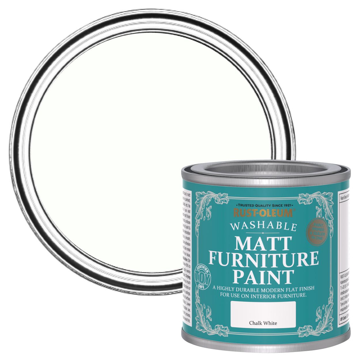 Rust-Oleum Matt Furniture Paint Chalk White 125ml