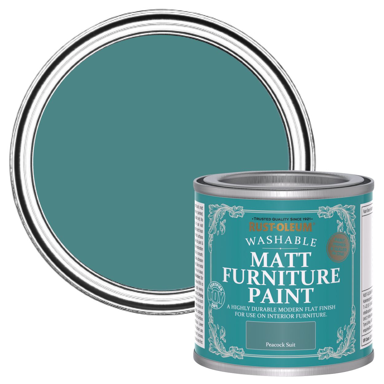 Rust-Oleum Matt Furniture Paint Peacock Suit 125ml