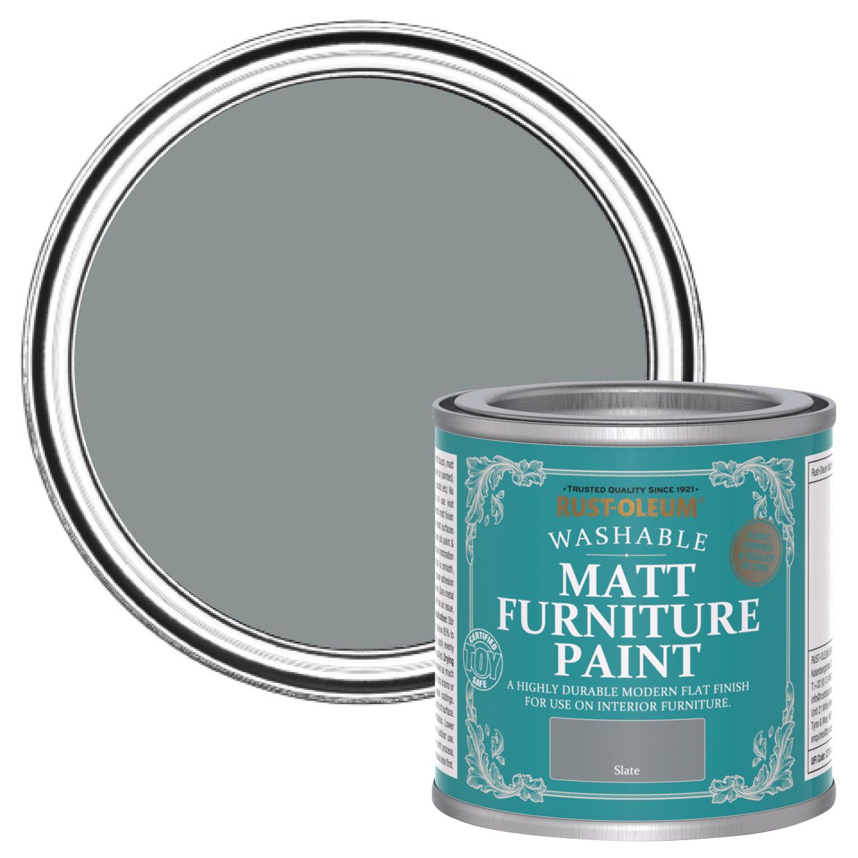 Rust-Oleum Matt Furniture Paint Slate 125ml