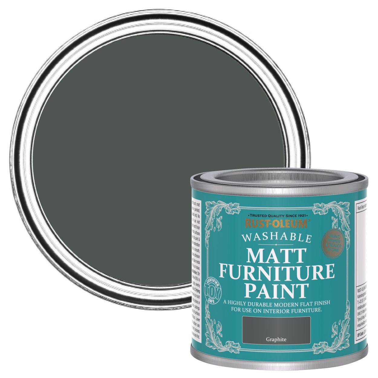 Rust-Oleum Matt Furniture Paint Graphite 125ml
