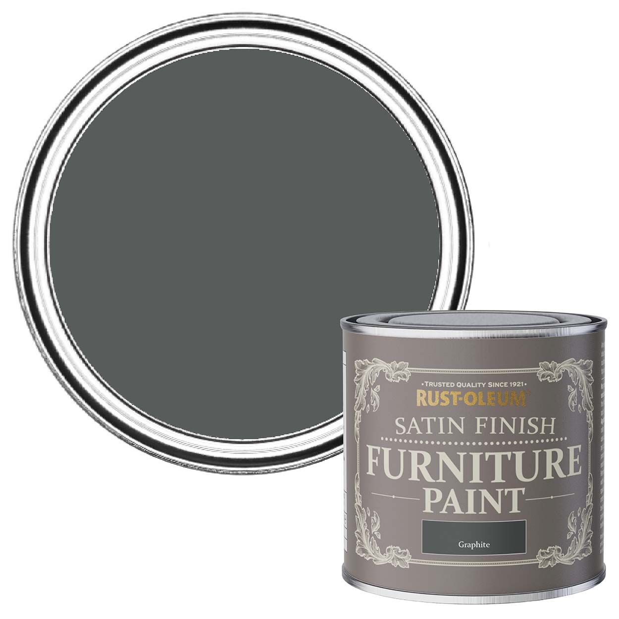 Rust-Oleum Satin Furniture Paint Graphite 125ml