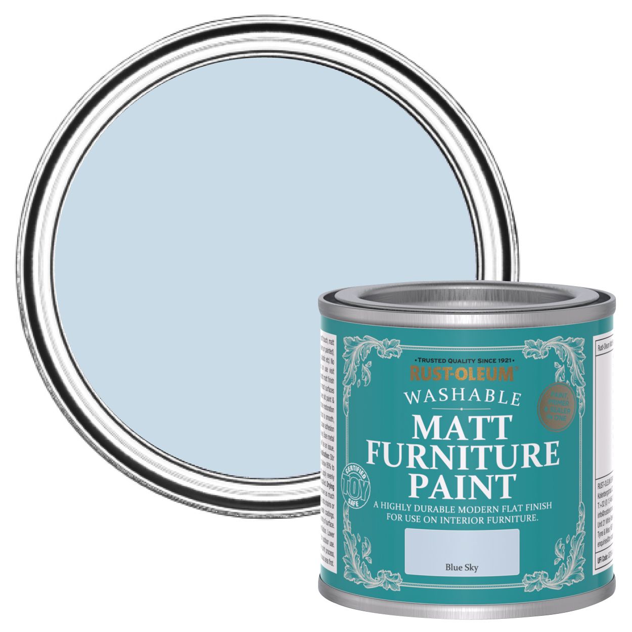 Rust-Oleum Matt Furniture Paint Blue Sky 125ml