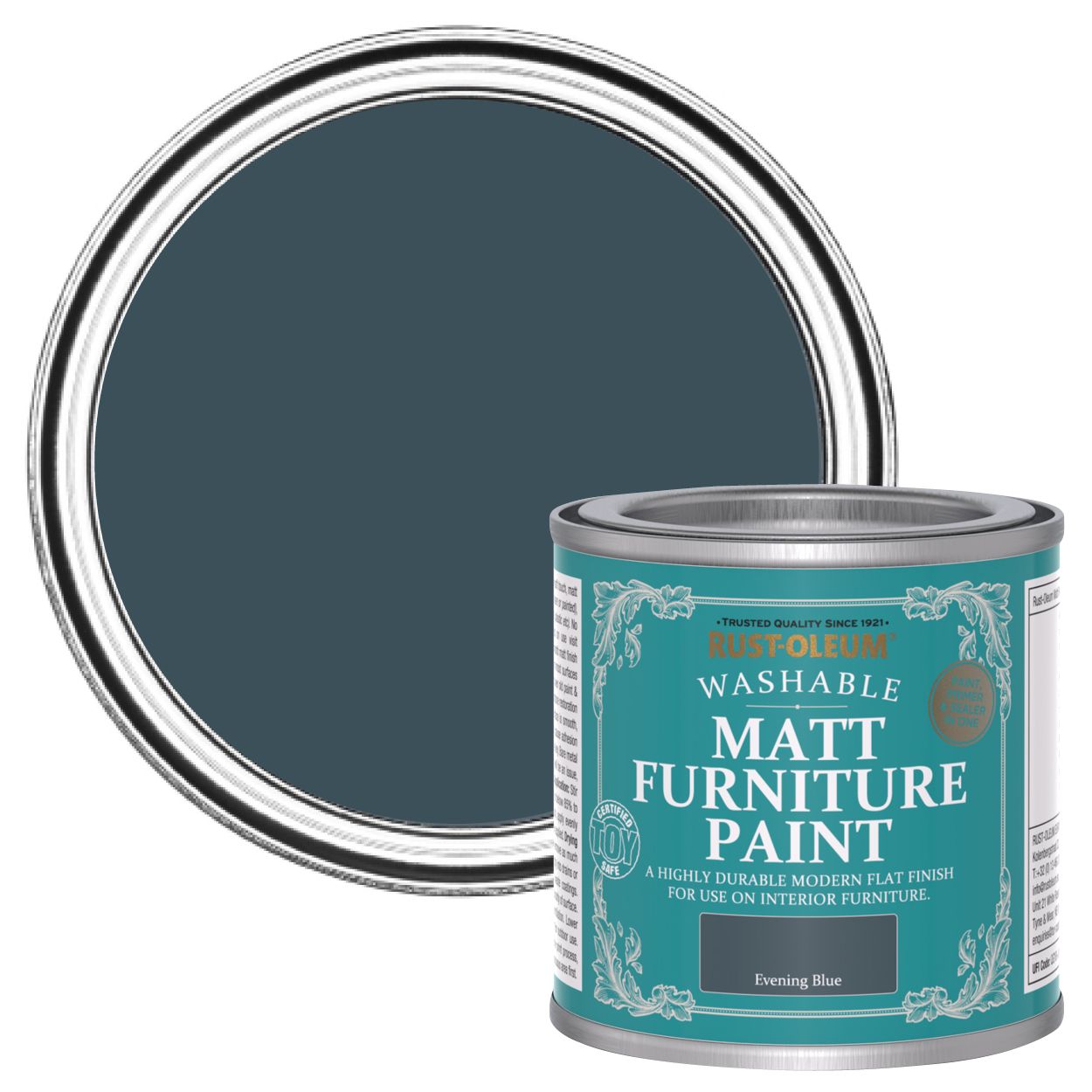 Rust-Oleum Matt Furniture Paint Evening Blue 125ml