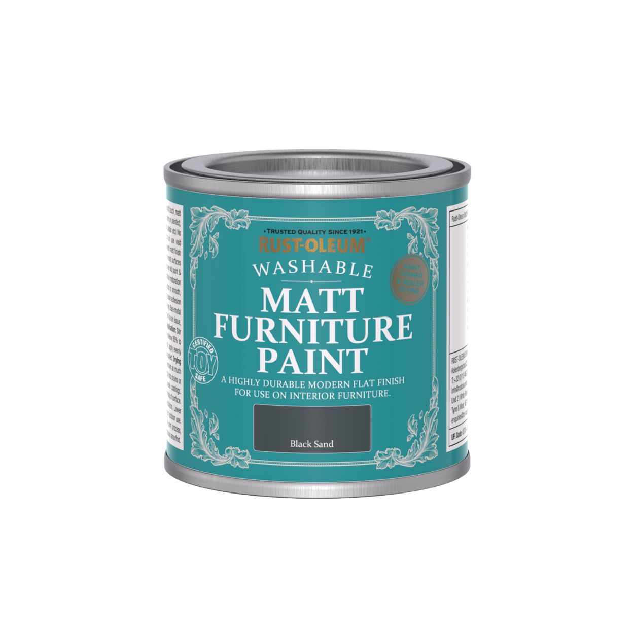Rust-Oleum Matt Furniture Paint Black Sand 125ml