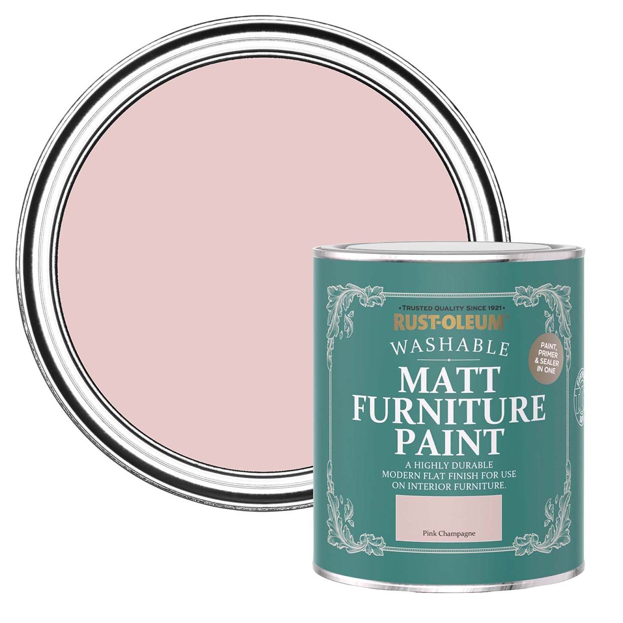 Rust-Oleum Matt Furniture Paint Pink Chanpagne 750ml