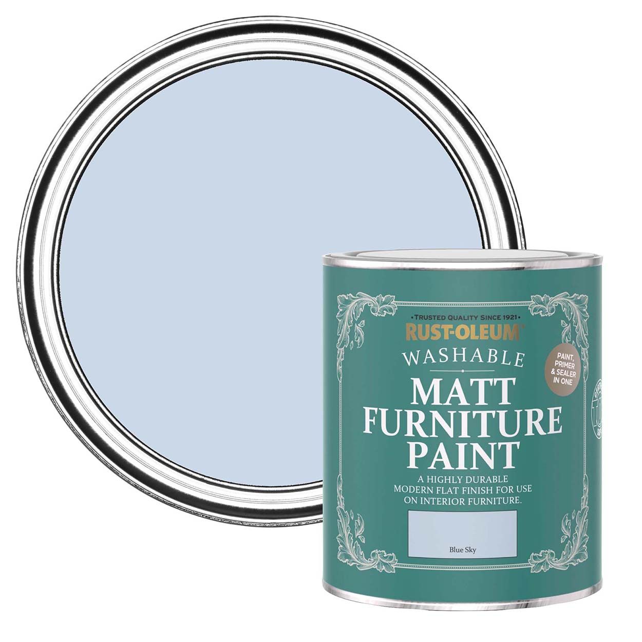 Rust-Oleum Matt Furniture Paint Blue Sky 750ml