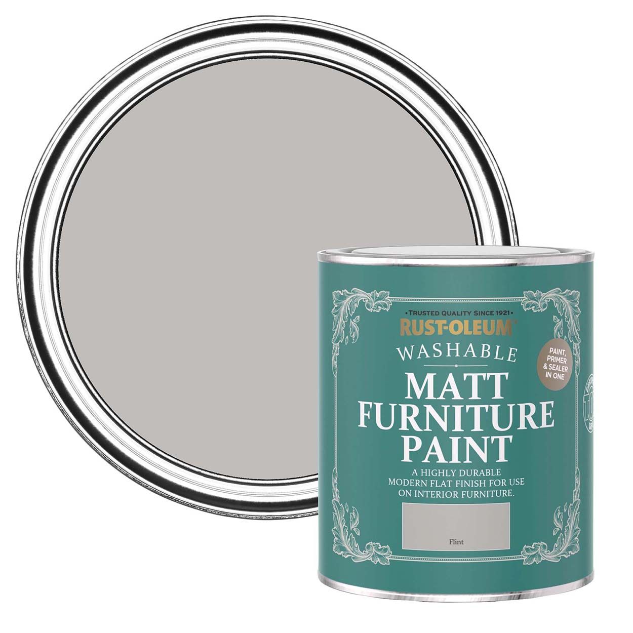 Rust-Oleum Matt Furniture Paint Flint 750ml