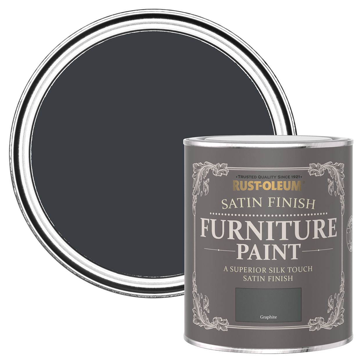 Rust-Oleum Satin Furniture Paint Graphite 750ml