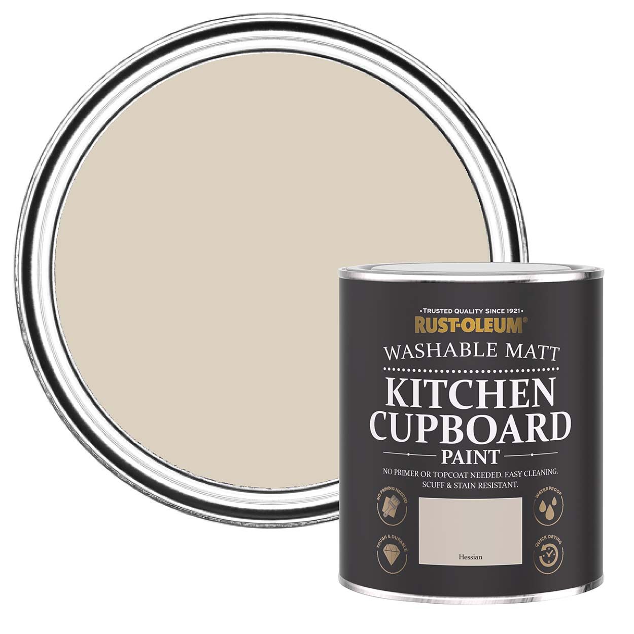 Rust-Oleum Kitchen Cupboard Paint Matt Hessian 750ml