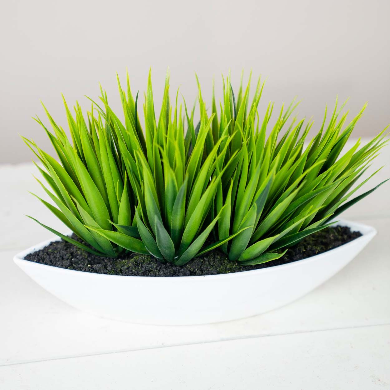 Grass With White Pot