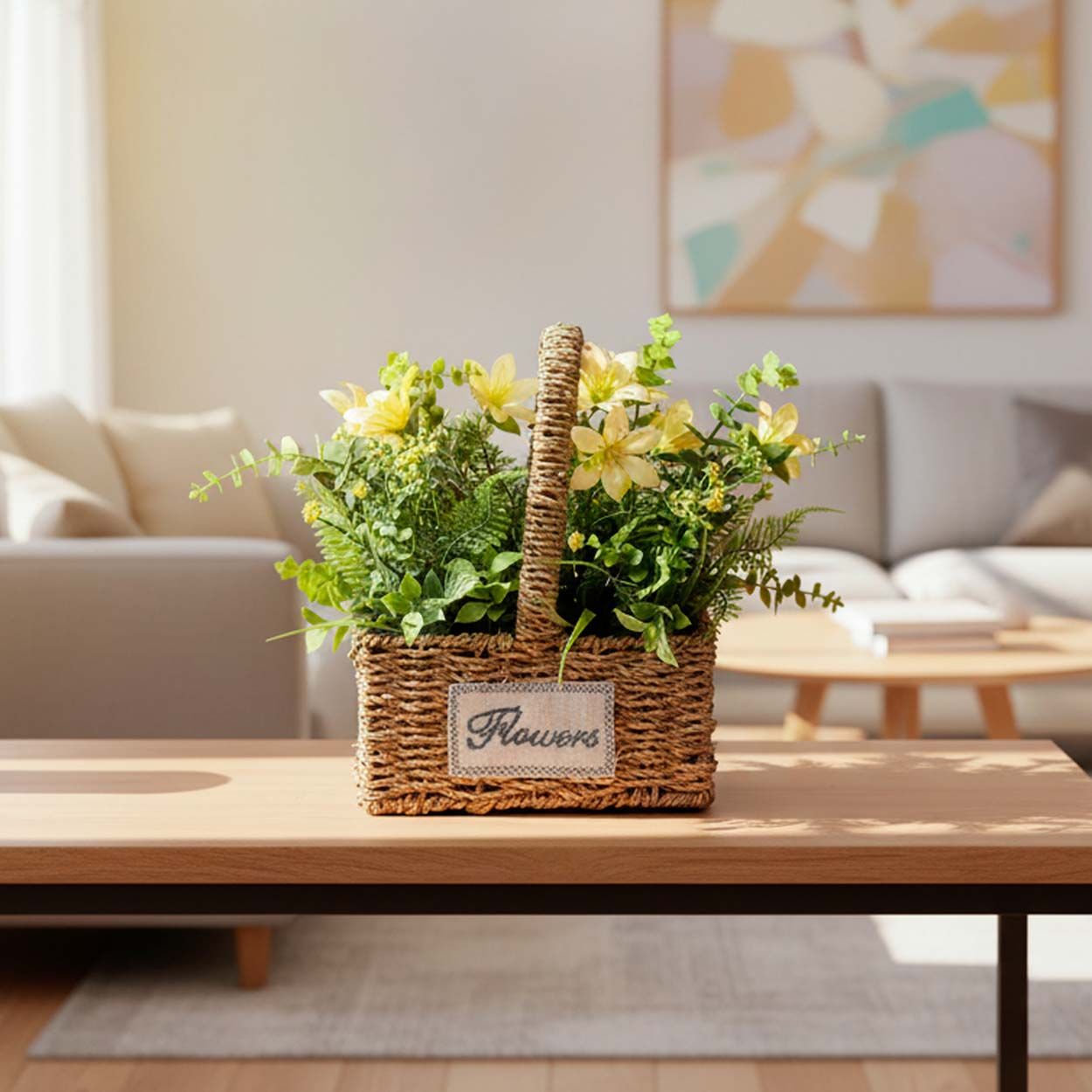 Flower With Basket Lemon