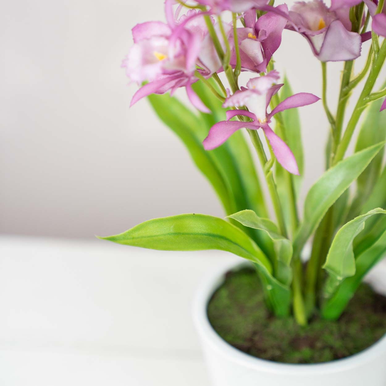 Artificial Orchid Potted 42Cm Pink