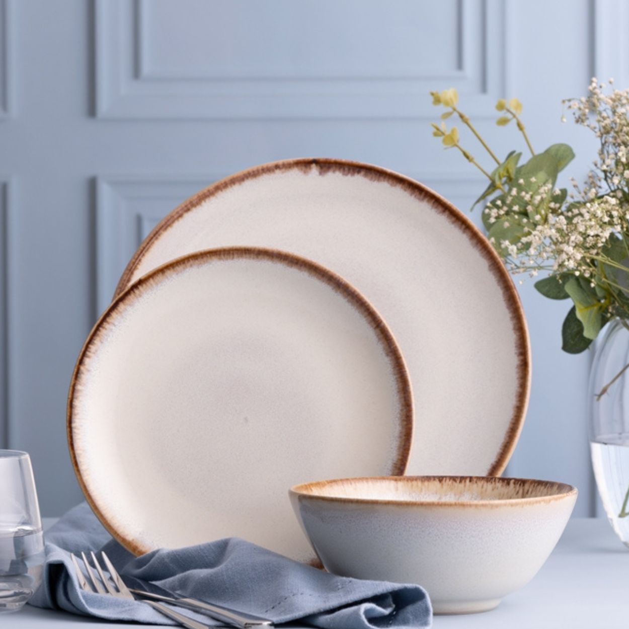 Mason Cash Reactive Cream 12 Piece Dinnerset