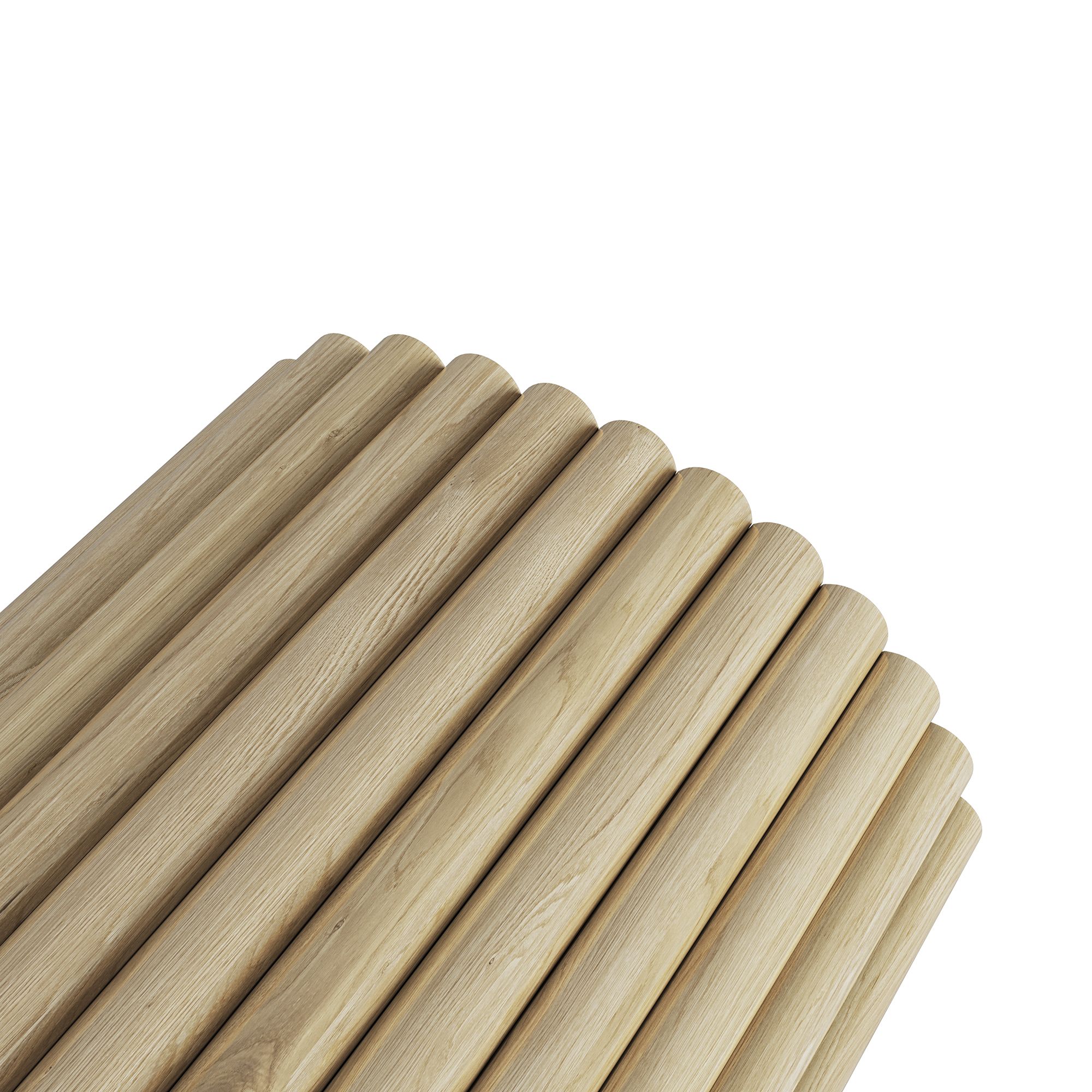 Half Rnd Flexi Wall Panel Oak Finish 2400 X 300mm