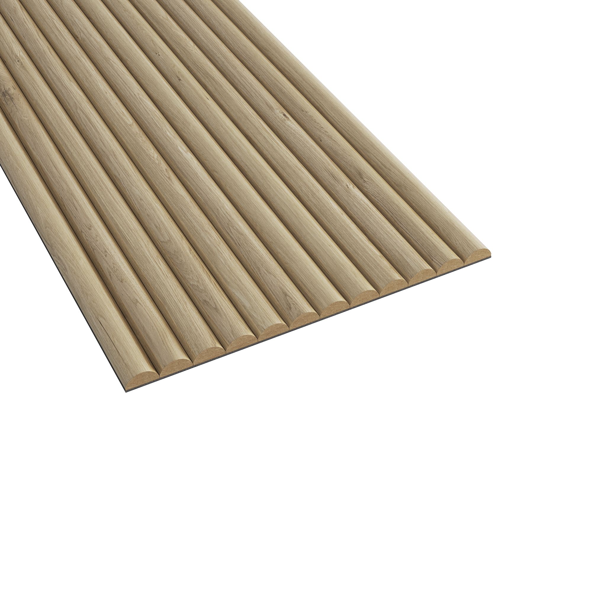 Half Rnd Flexi Wall Panel Oak Finish 2400 X 300mm