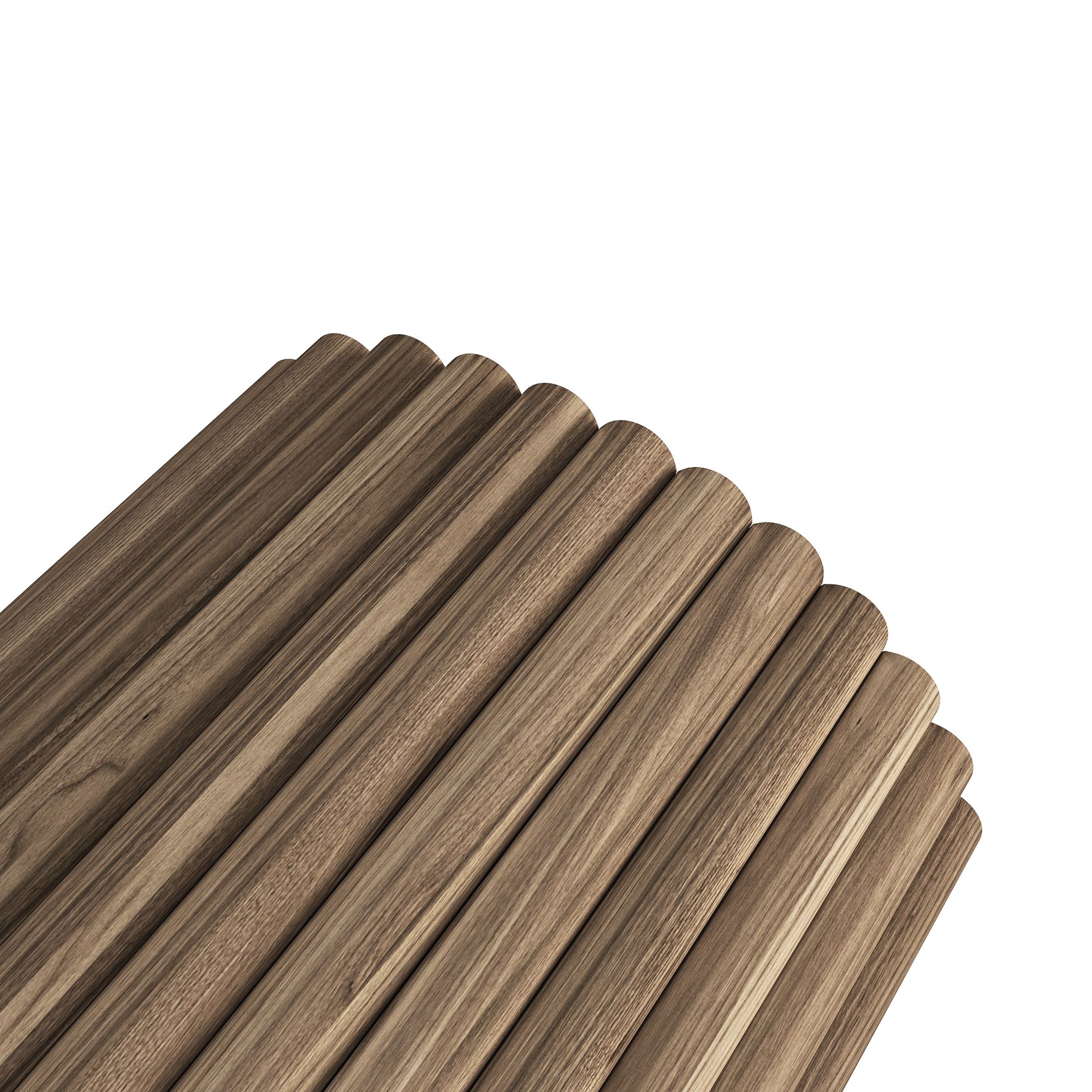 Half Rnd Flexi Panel Walnut Finish 2400 X 300mm