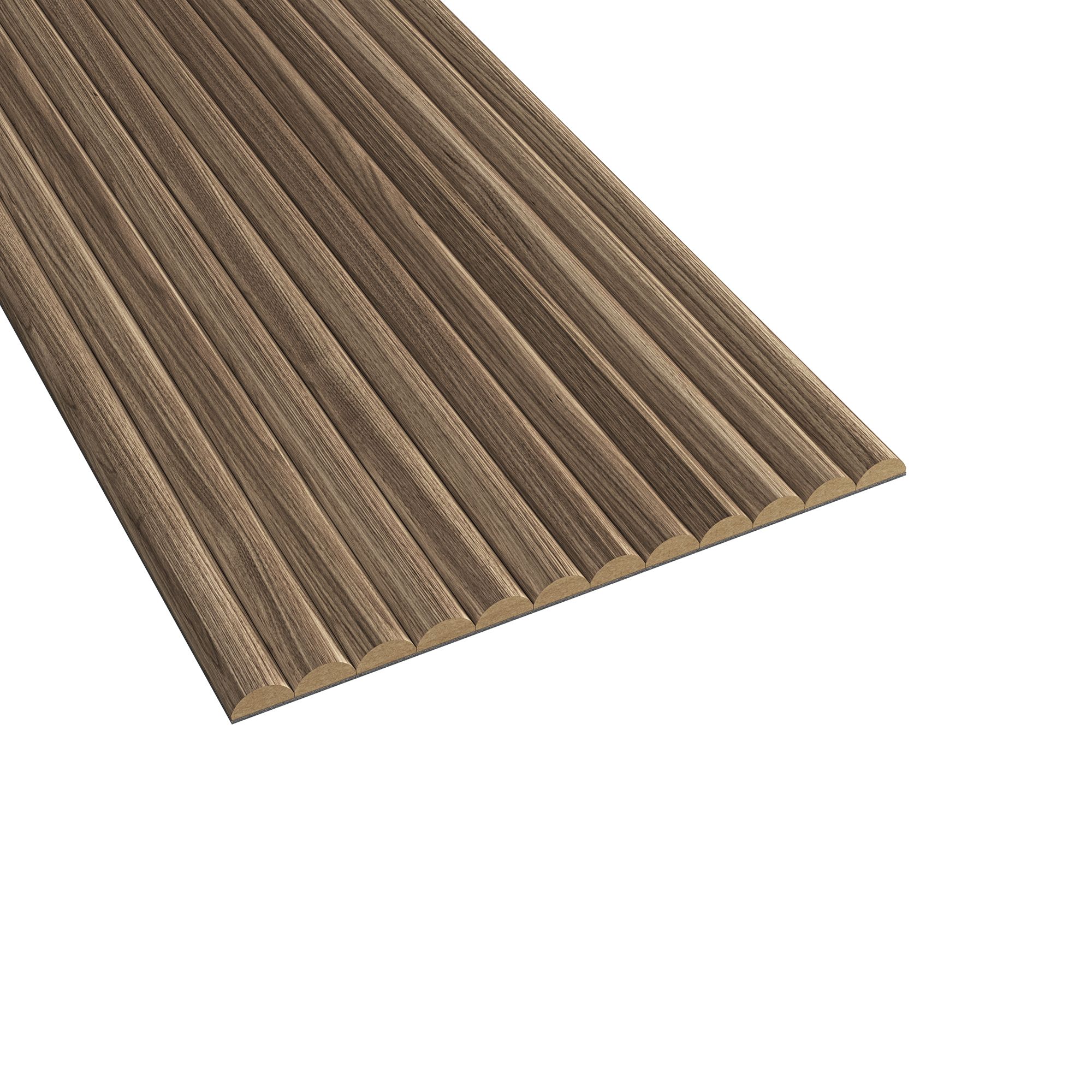 Half Rnd Flexi Panel Walnut Finish 2400 X 300mm