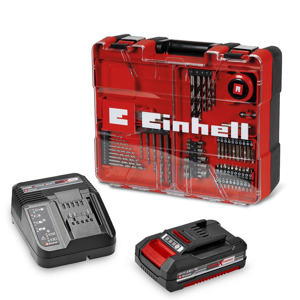Einhell 18V Combi Driver Kit with 1x2Ah Battery, Charger & Accessories