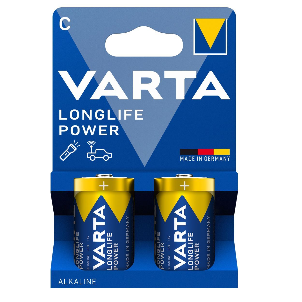 Varta C Longlife Power Alkaline Battery LR14 Pack of 2