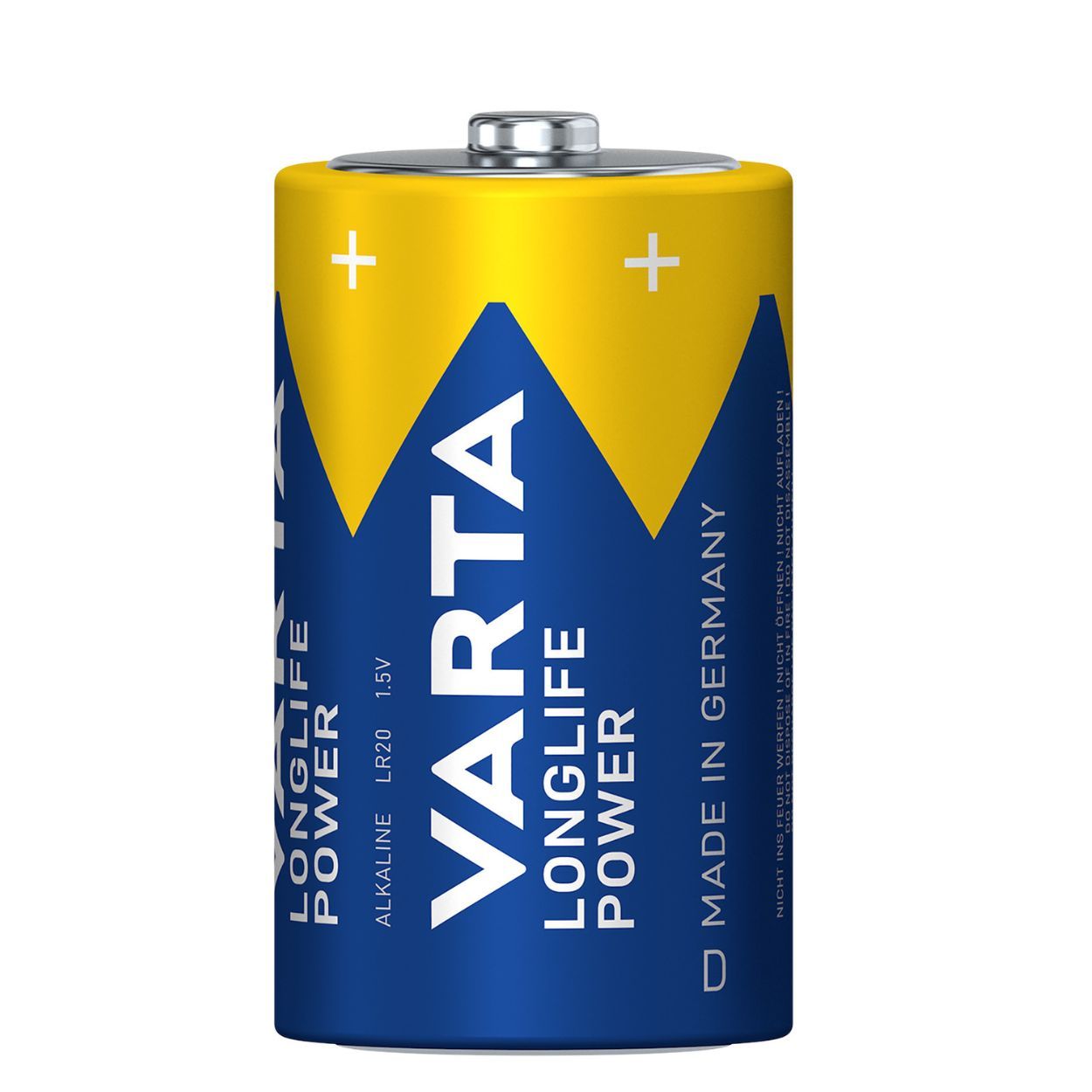 Varta D Longlife Power Alkaline Battery LR20 Pack of 2