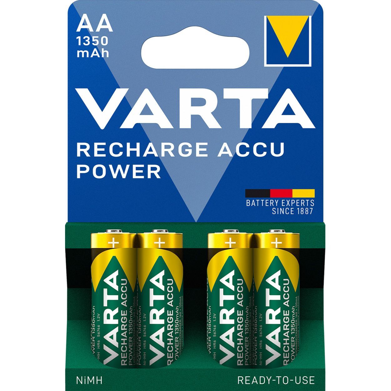 Varta Rechargeable Power Battery AA 1350Mah Pack of 4