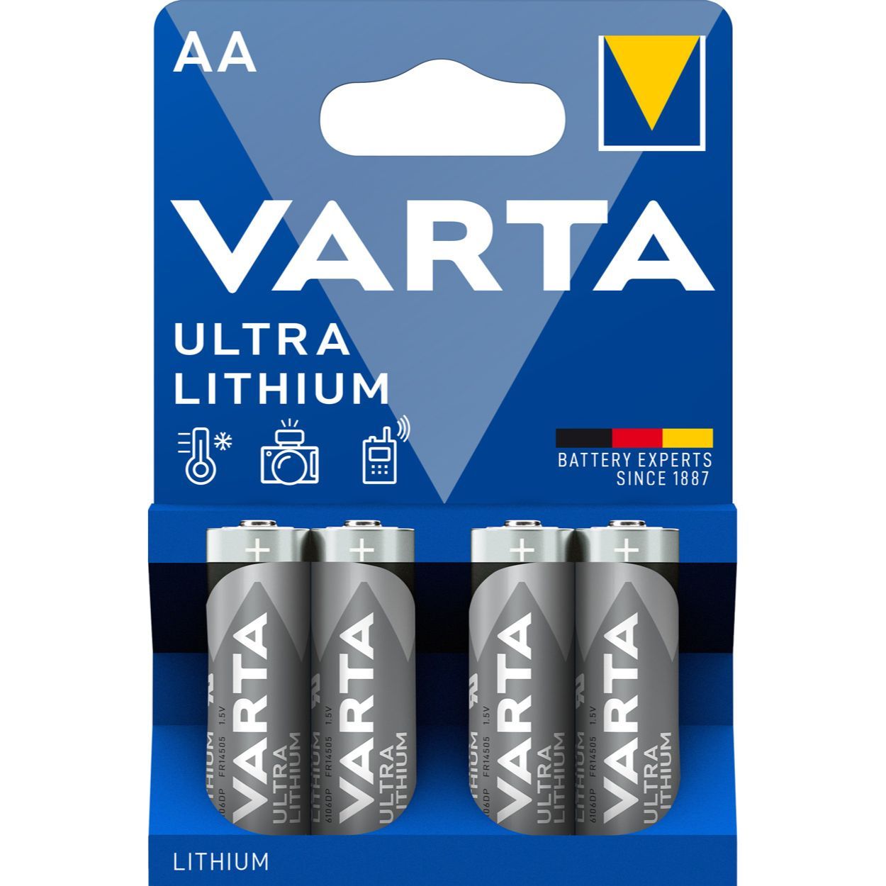 Varta Ultra Lithium Battery AA 4Pk