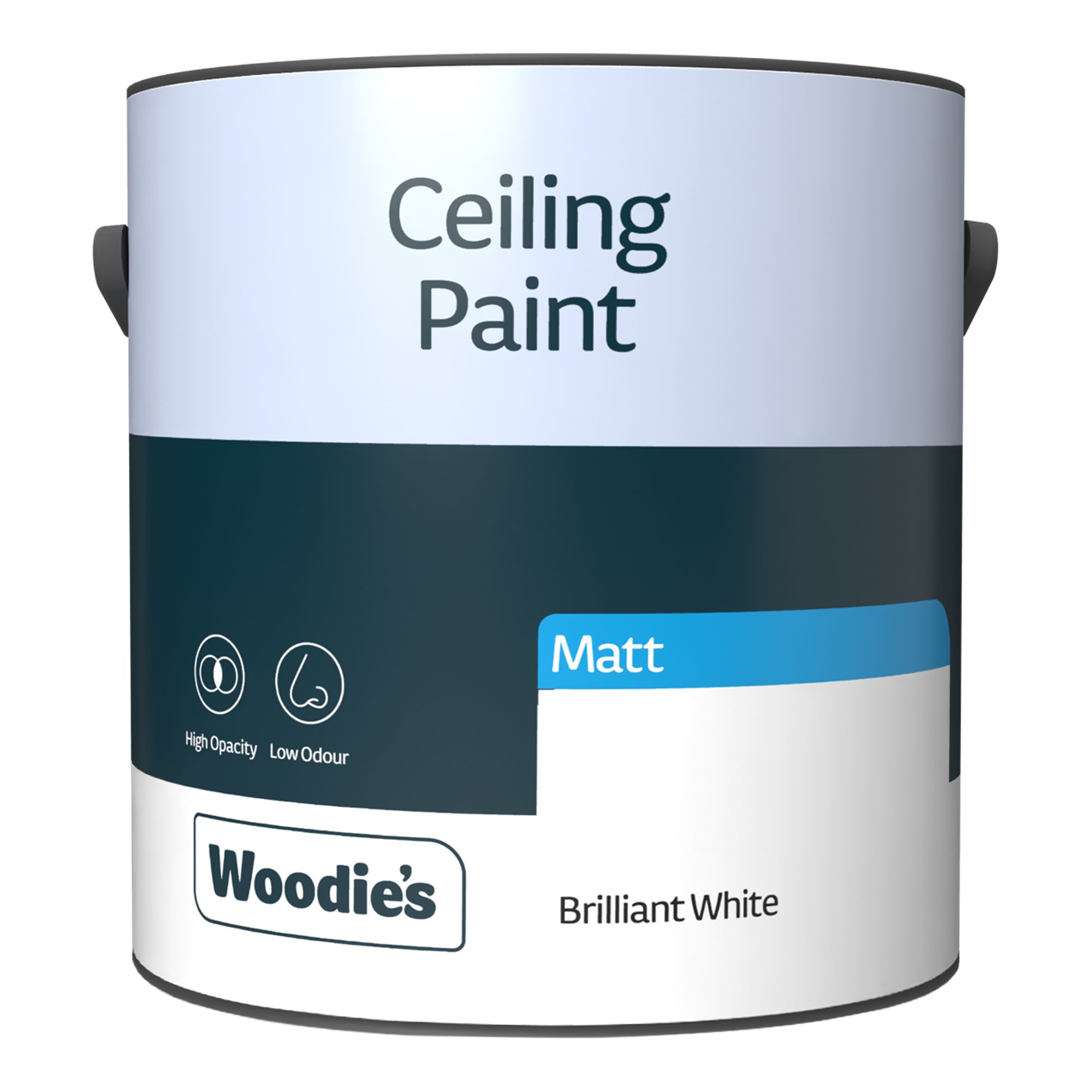 Woodie's Ceiling Paint Pure Brilliant White 2.5Ltr