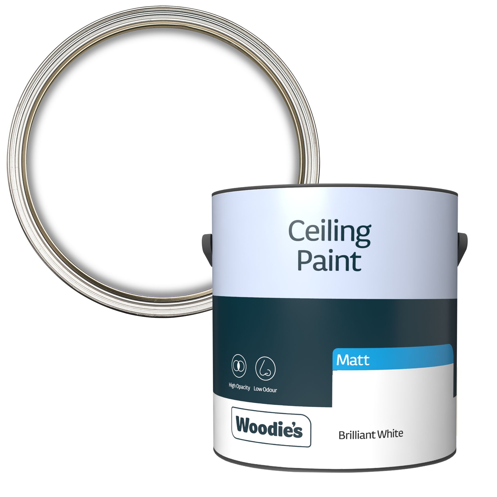 Woodie's Ceiling Paint Pure Brilliant White 2.5Ltr