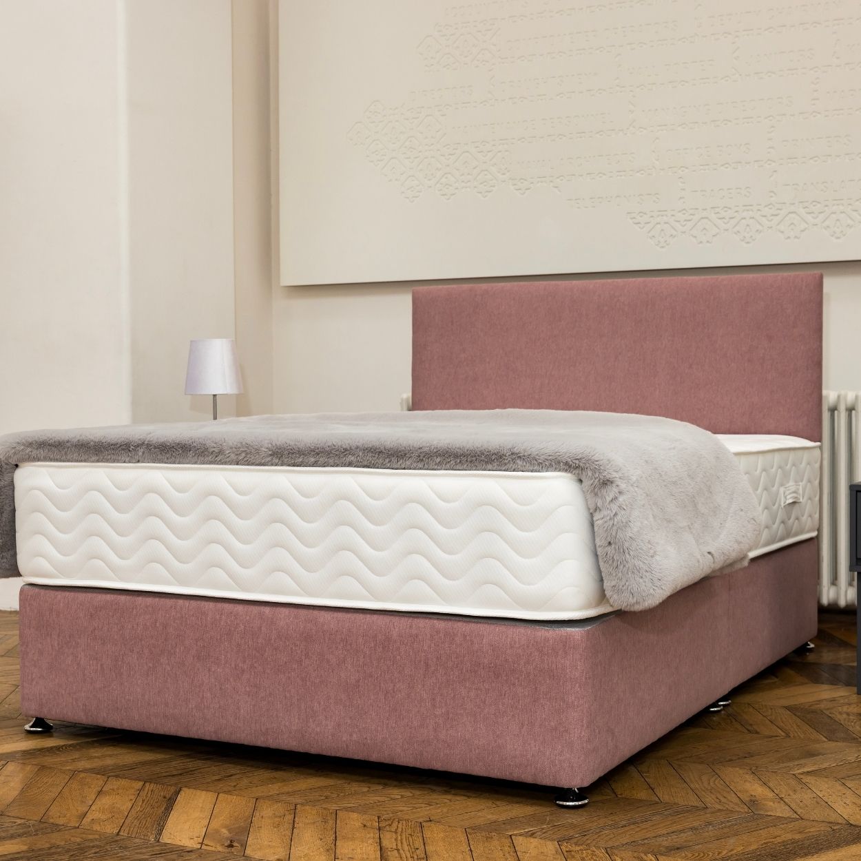 DFI Beds Ashgrove Divan Bed and Headboard Dark Grey
