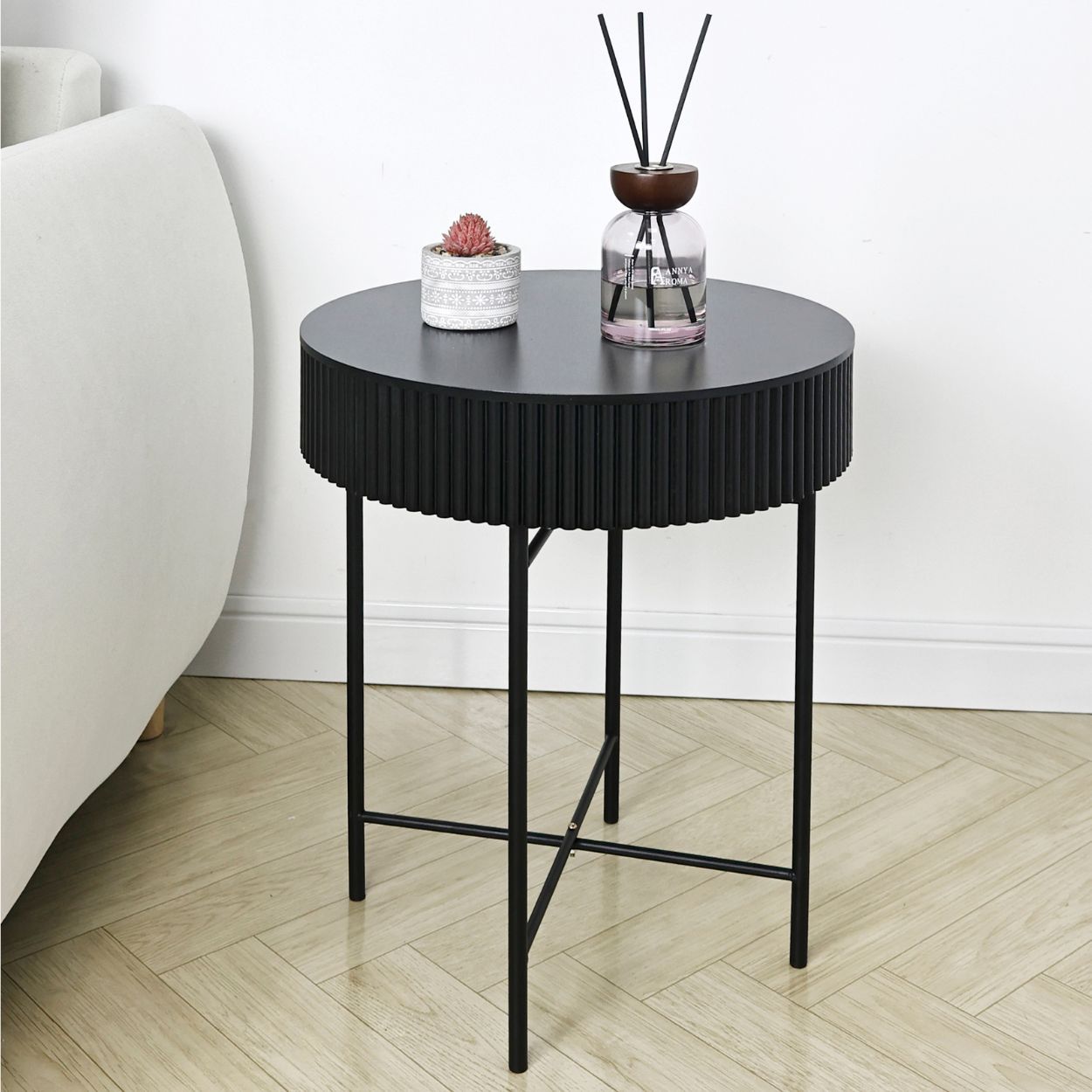 Pleated Storage Side table