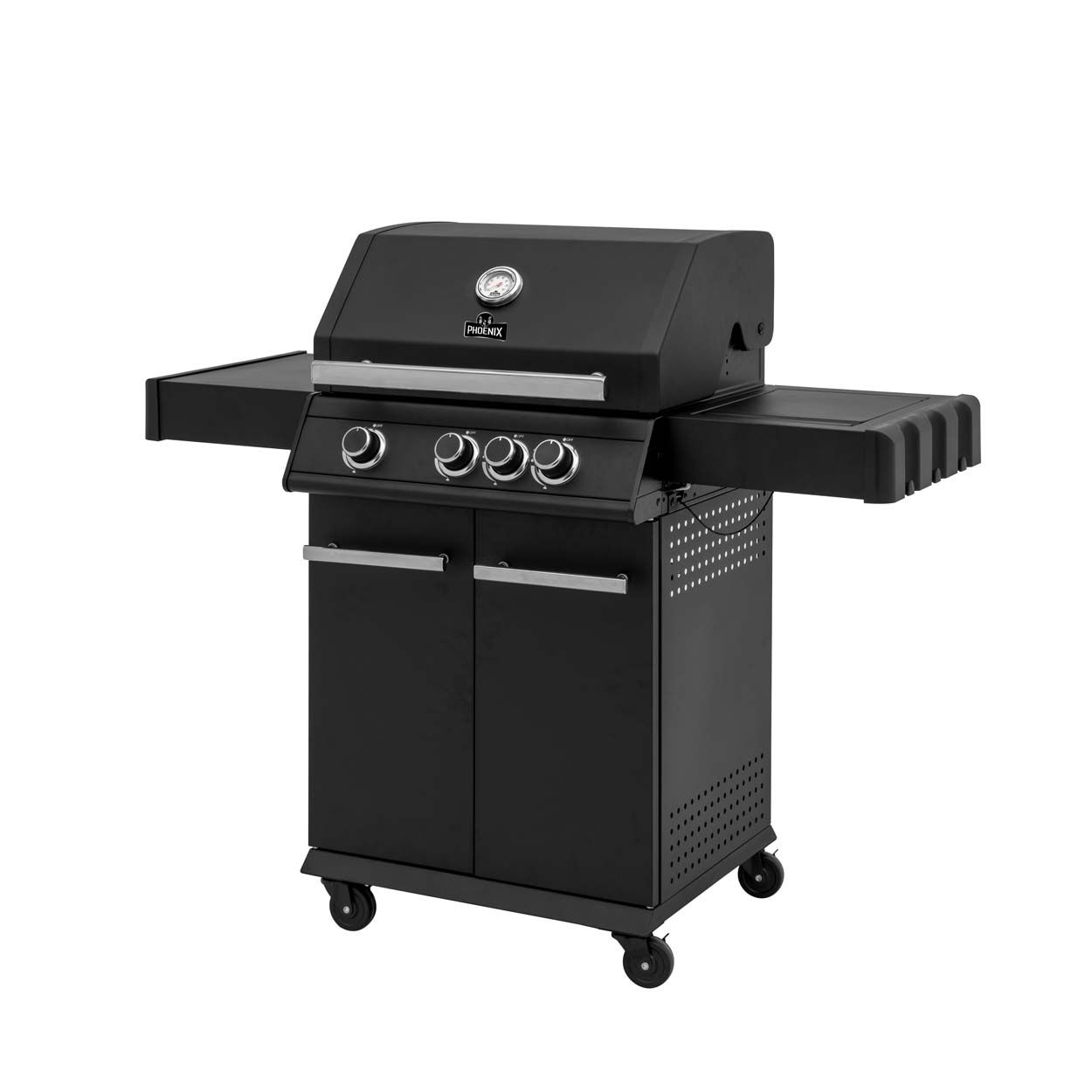 Phoenix 3 And 1 Burner Gas BBQ Black