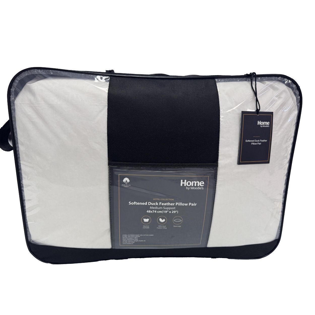 Softened Duck Feather Pillow Pair