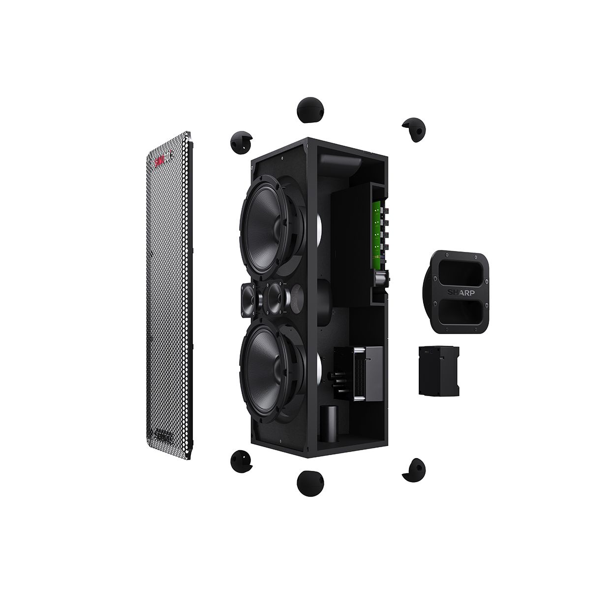 Sharp High performance portable speaker