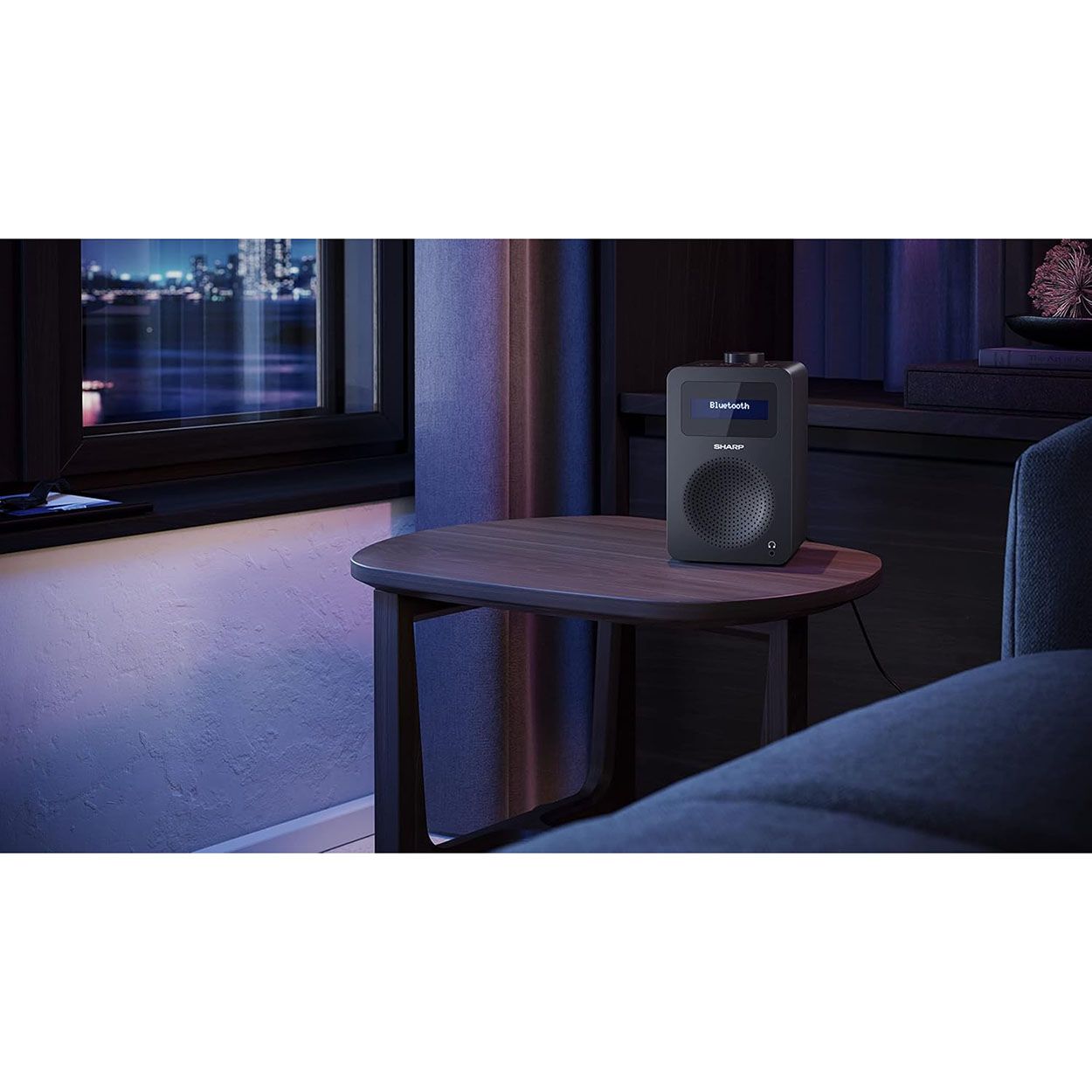 Sharp Tokyo mono DABplus radio - Midnight Black