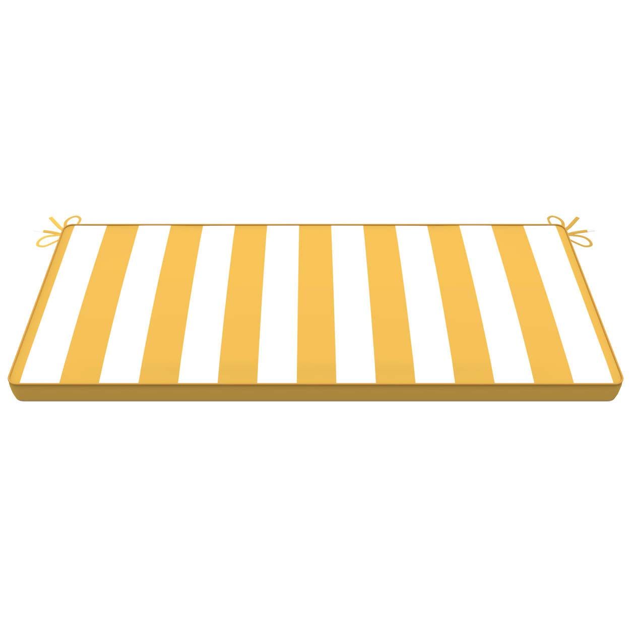 Yellow Stripe Pattern Bench Cushion