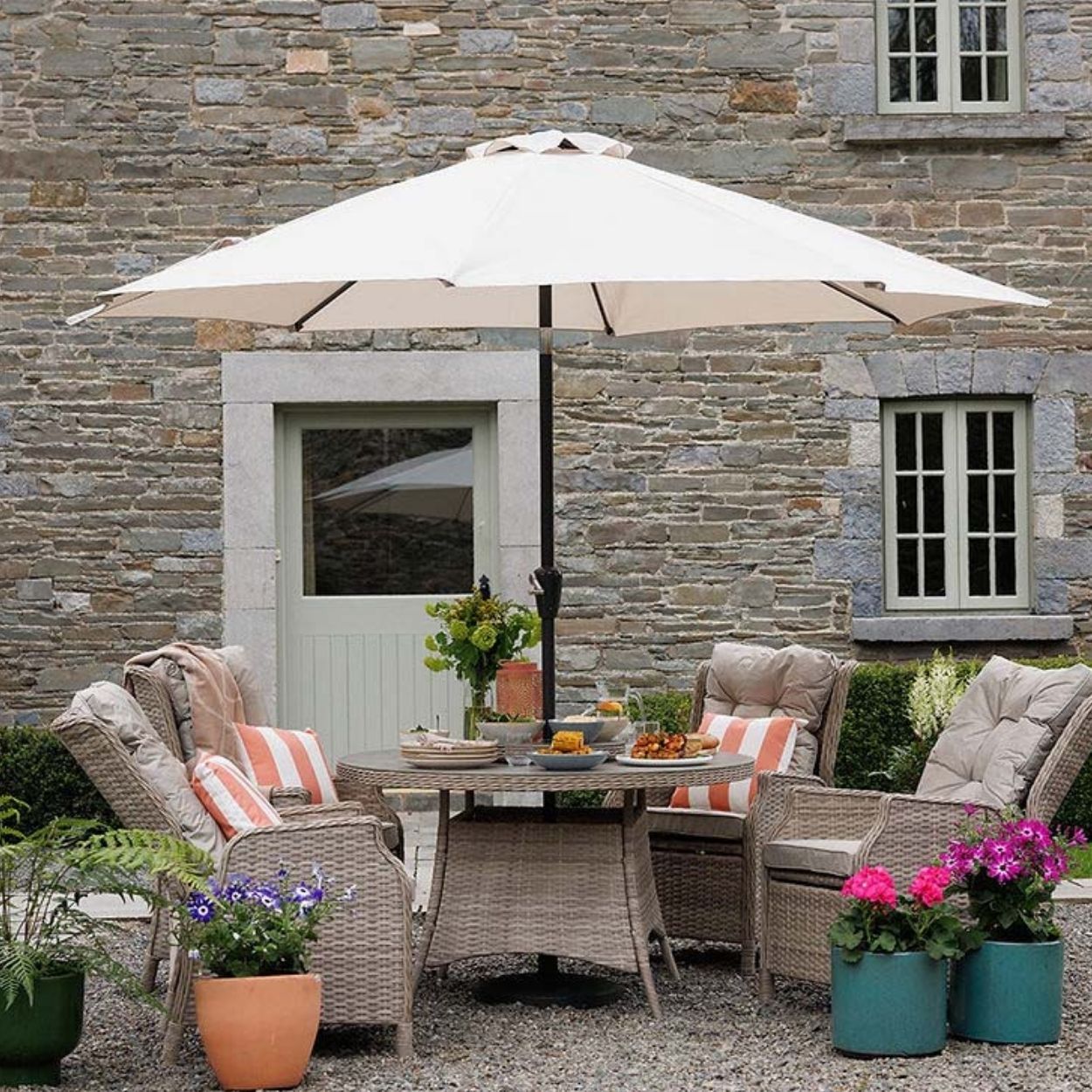 Aluminium & Steel Sand Parasol 2.7m