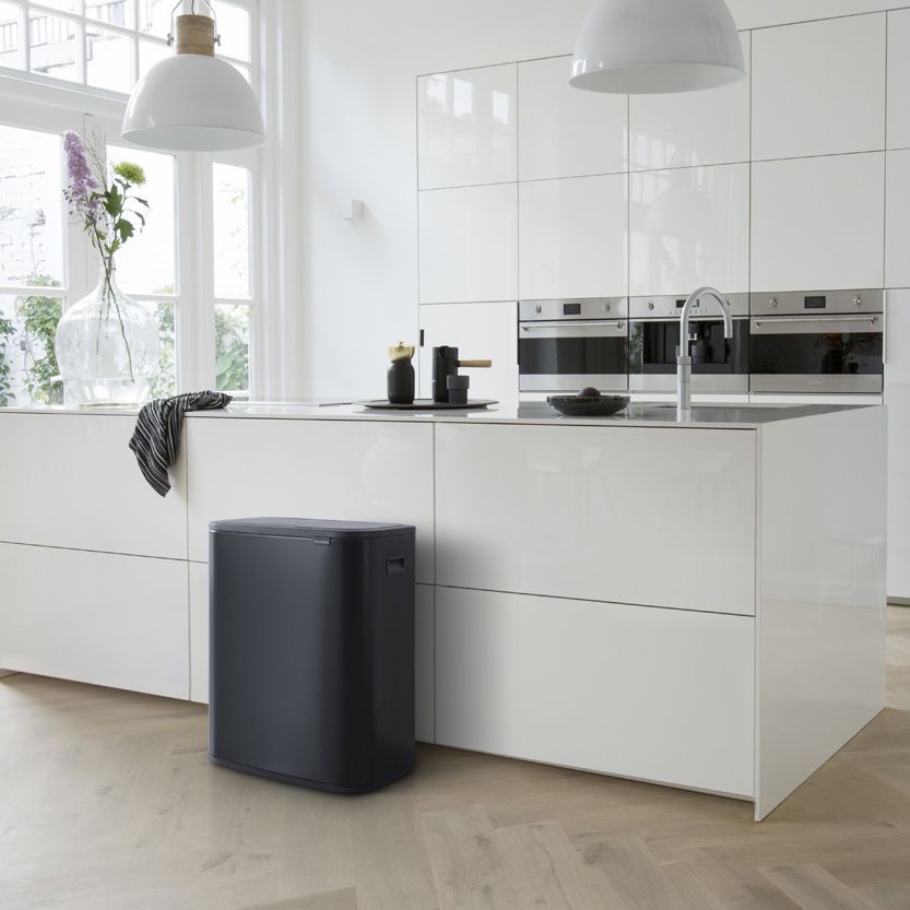 Brabantia Bo Touch Bin, 2x30L - Matt Black