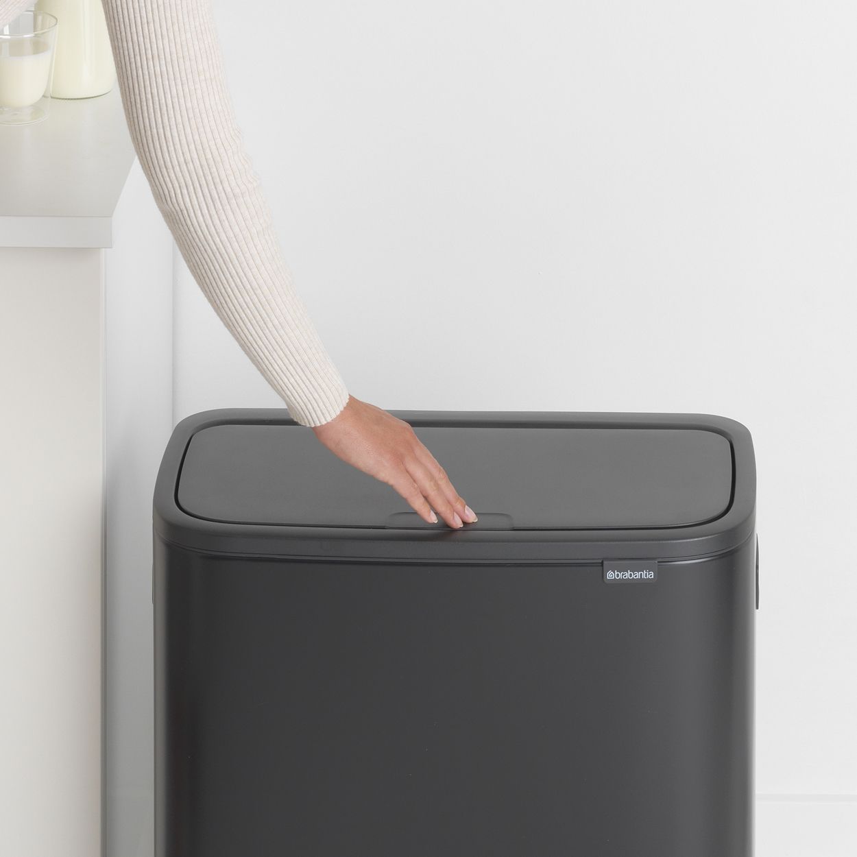 Brabantia Bo Touch Bin, 2x30L - Matt Black