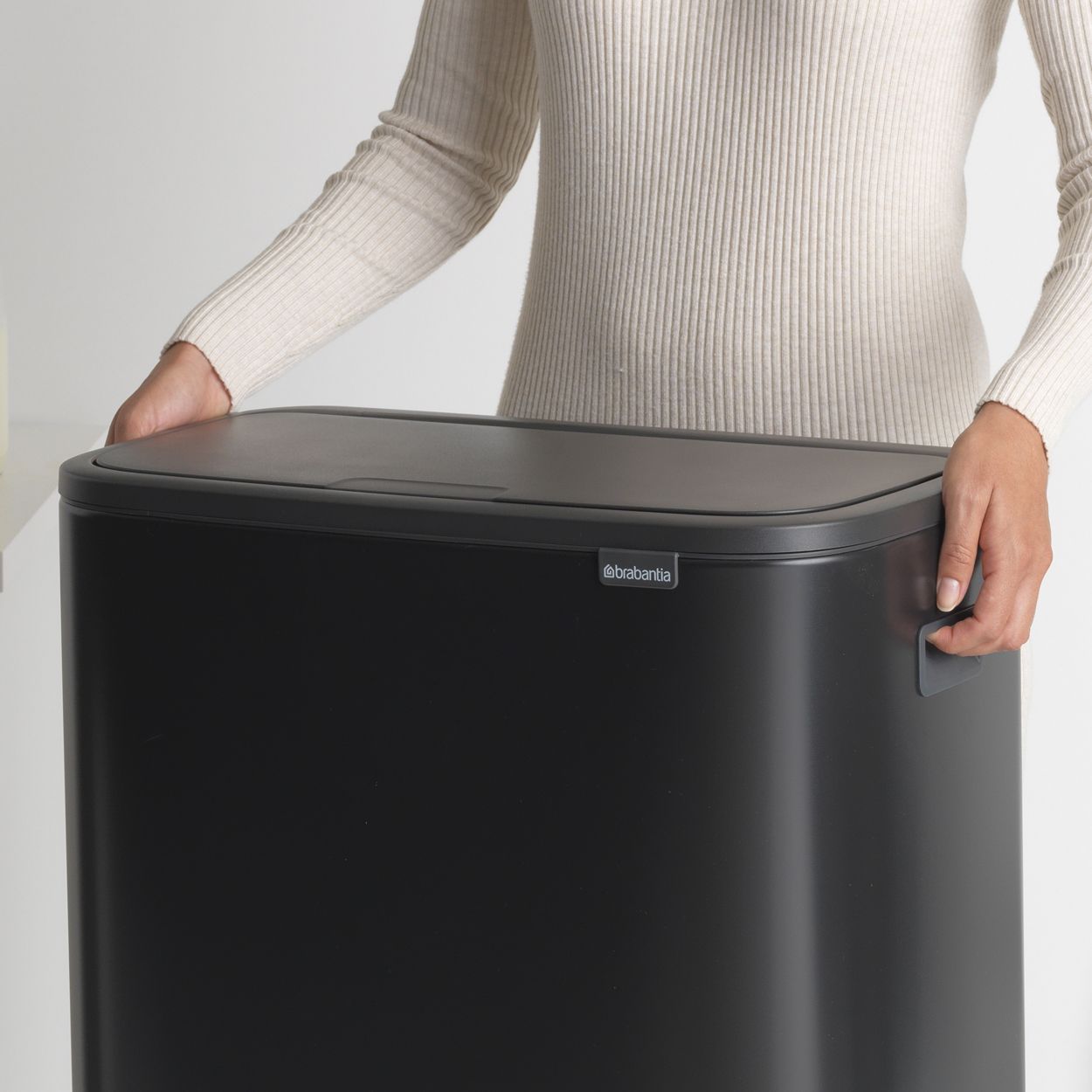 Brabantia Bo Touch Bin, 2x30L - Matt Black