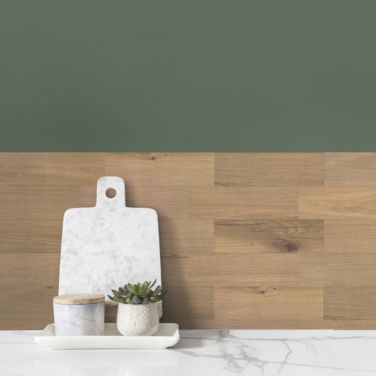 Faux Wood Natural Peel & Stick Wall