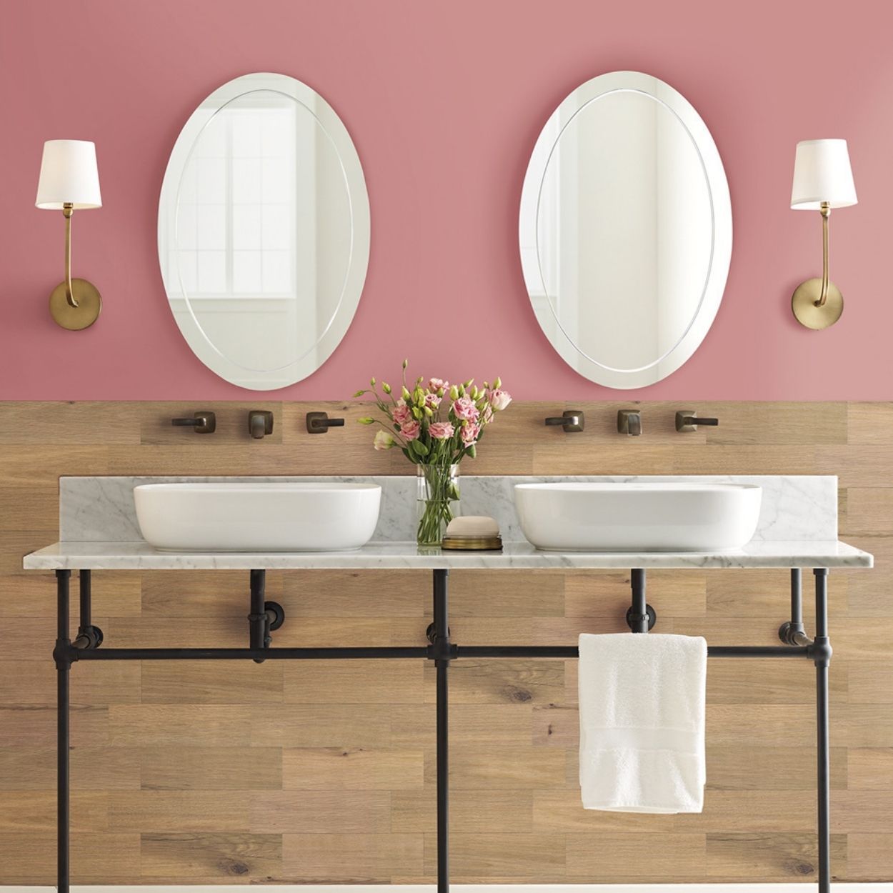 Faux Wood Natural Peel & Stick Wall