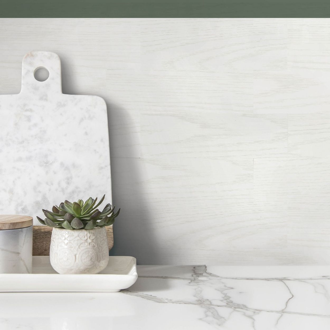 Faux Wood Whitewash Peel & Stick Wall