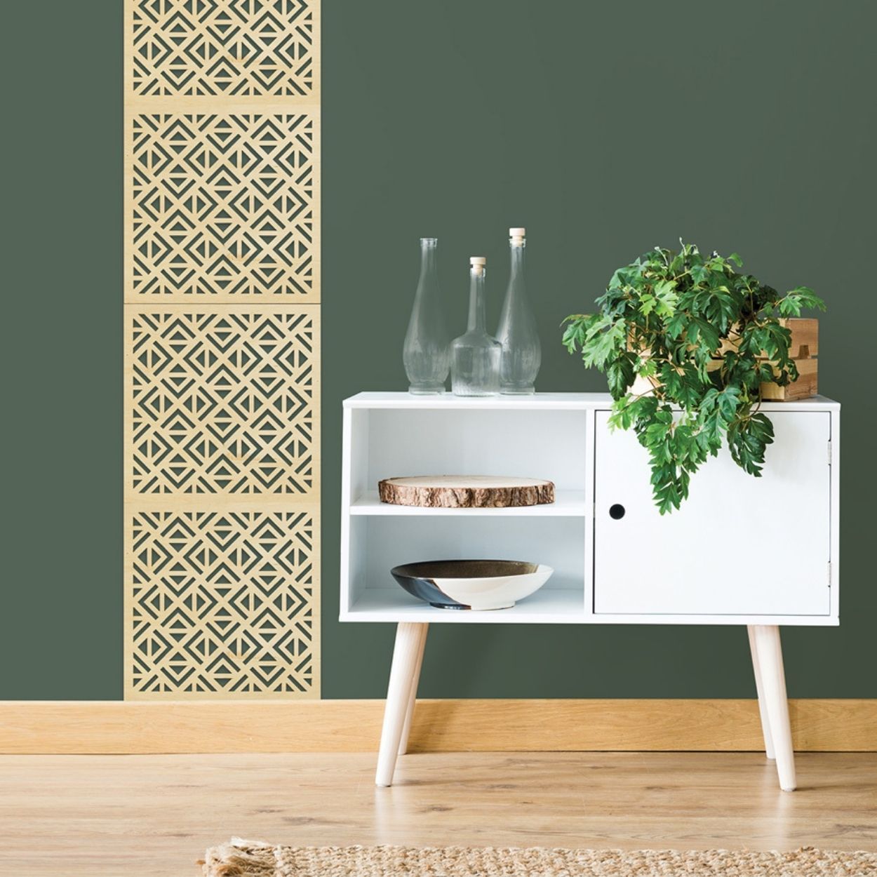 Wallpops Natural  Geo P&S Wooden Decor