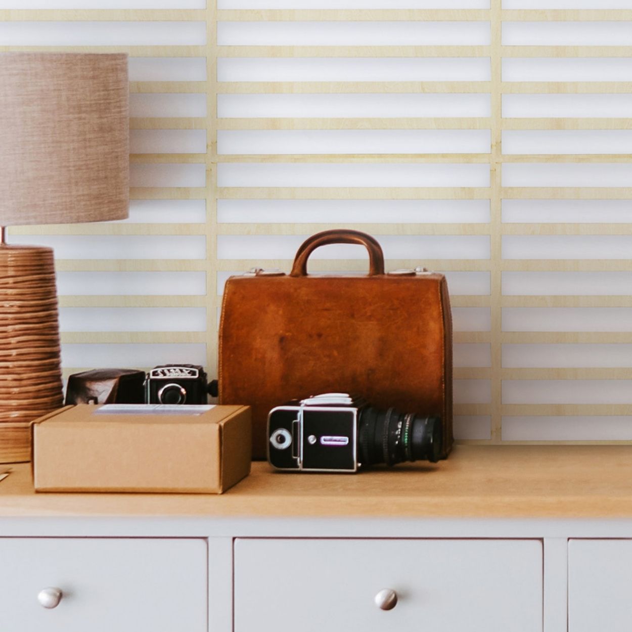 Wallpops Natural Slats P&S Wooden Decor